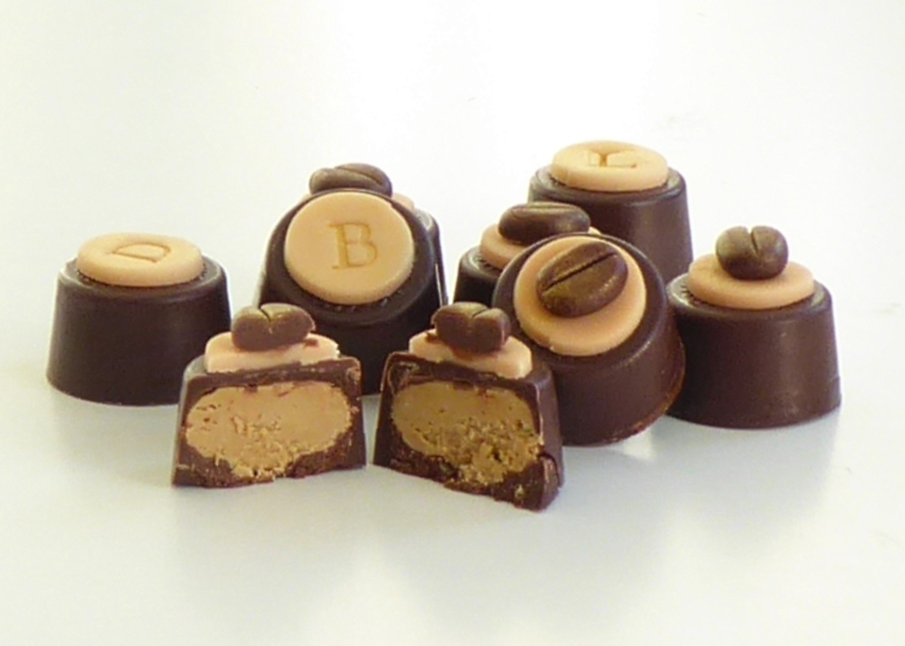 Cappuccino flavoured fondant chocolates